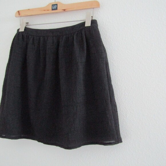 Reiss Skirt 8 Black Ribbed Mini Pleated Goth Dark Coquette Girl Grunge Feminine - Picture 11 of 13